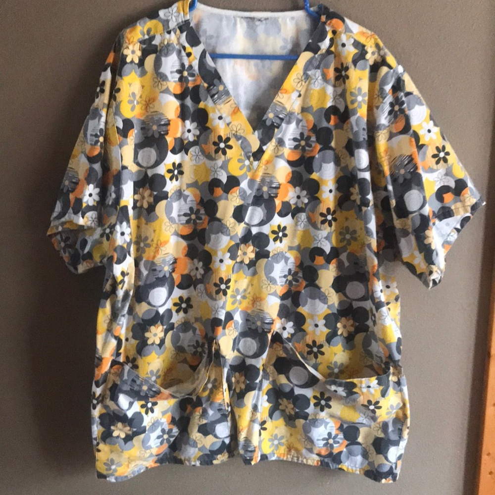Plus size scrub top